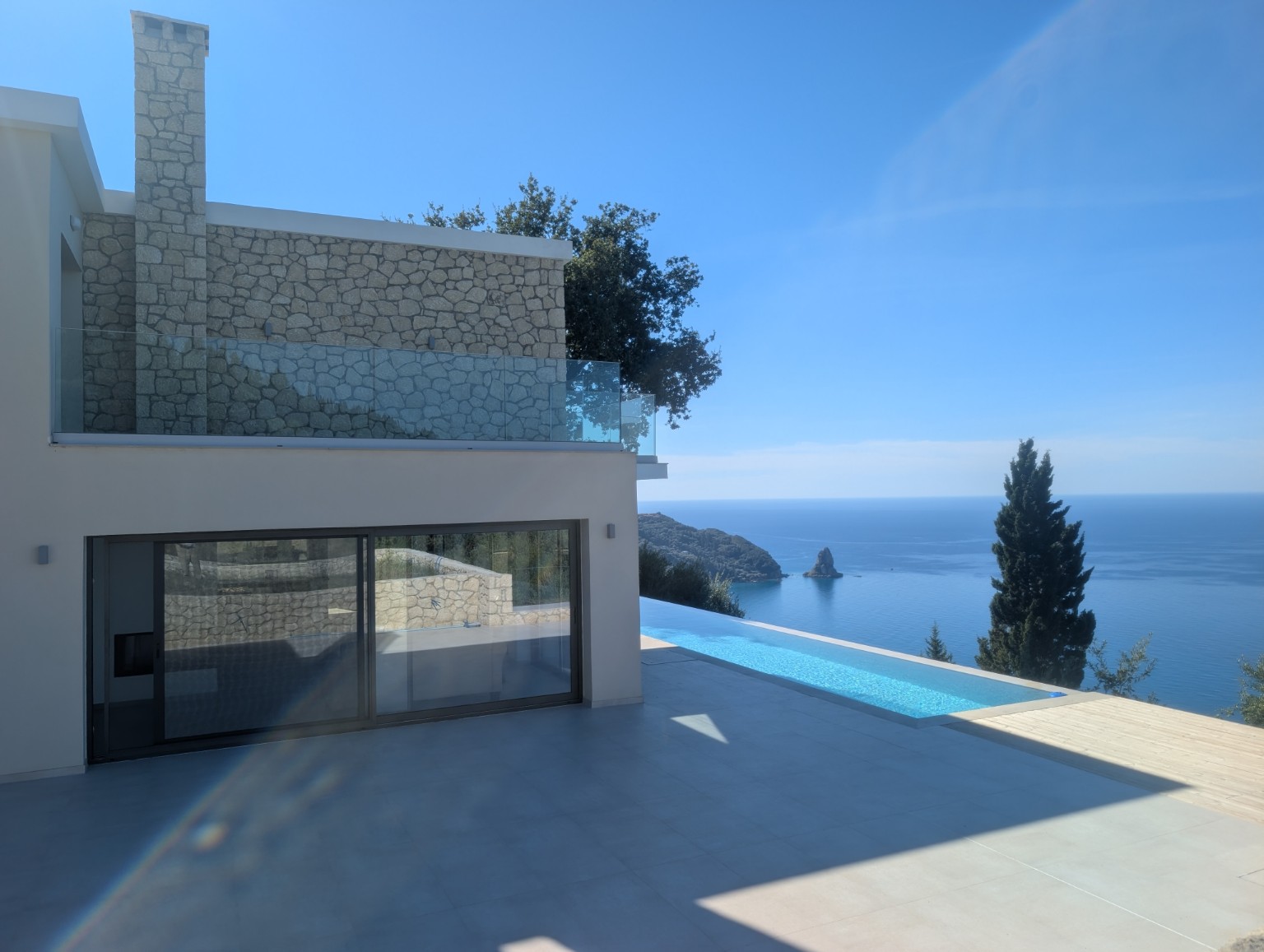 Current Villa Norma pool terrace and sea view