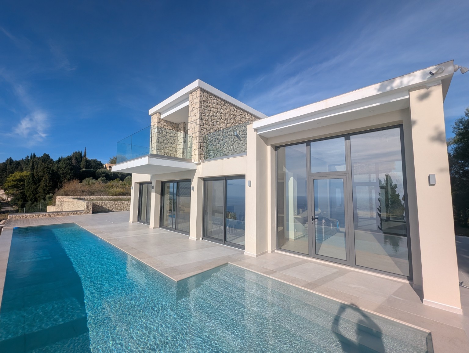 Villa Norma viewed across the infinity pool