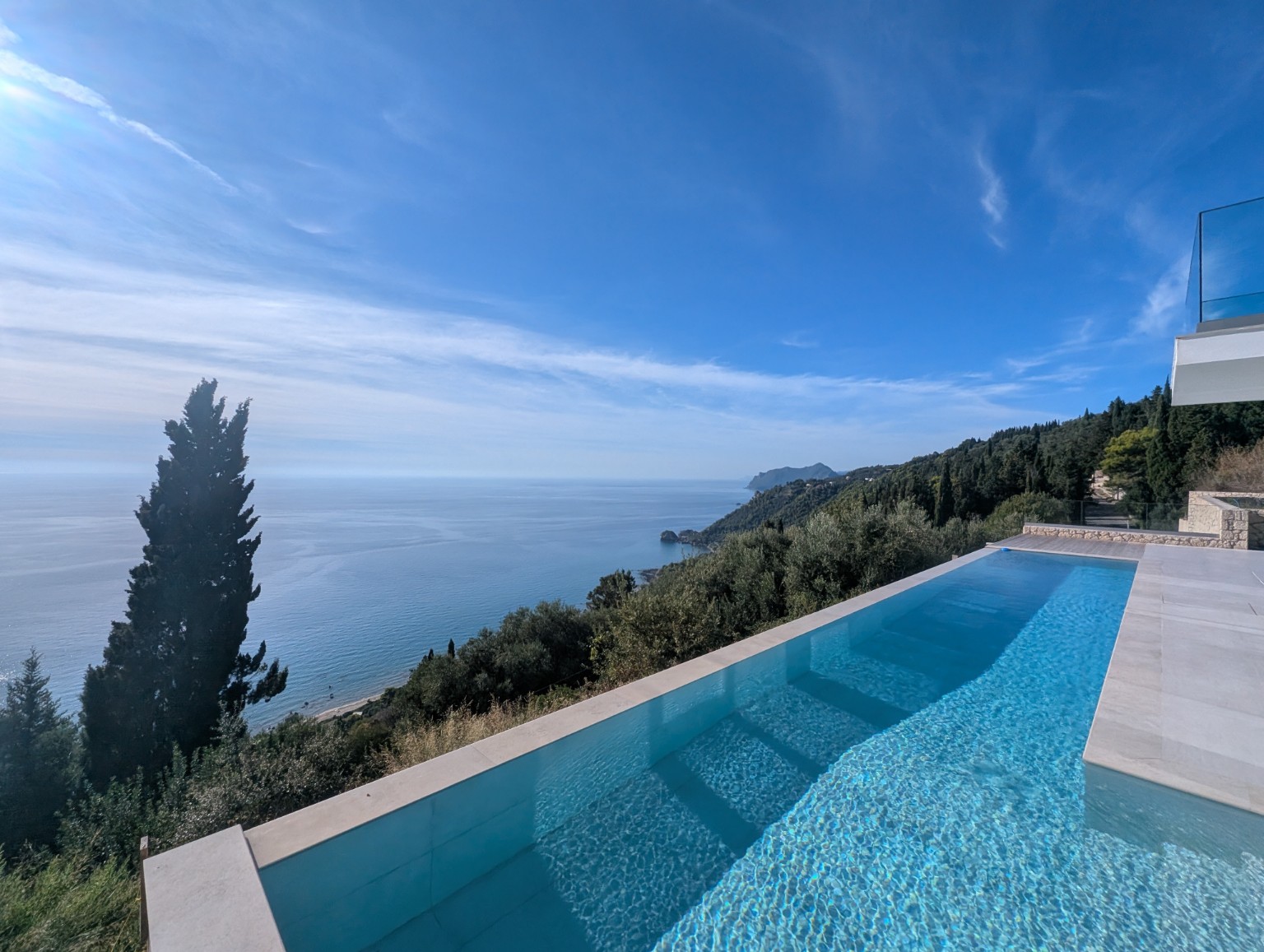 Panoramic Ionian Sea and coastline view from Villa Norma