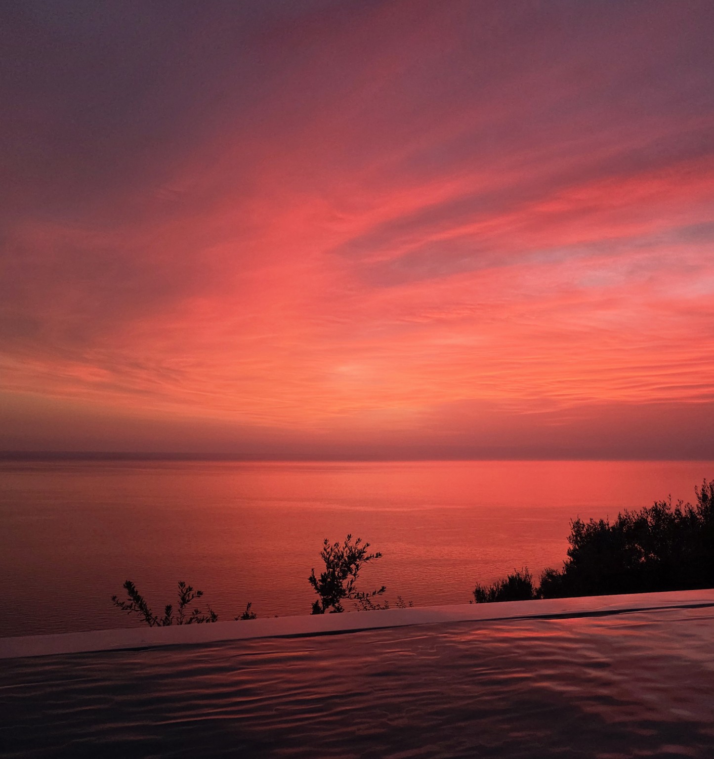 Current sunset view from Villa Norma